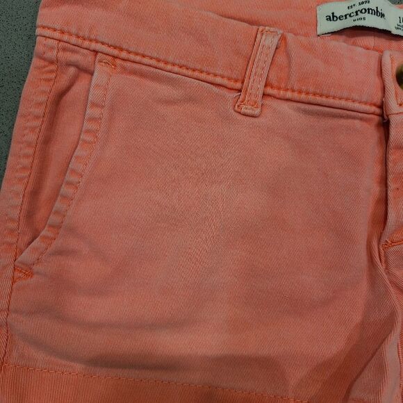 Abercrombie & Fitch Girl’s Chino Shorts Size 10 Pink Preppy Cute Cotton - Picture 3 of 5